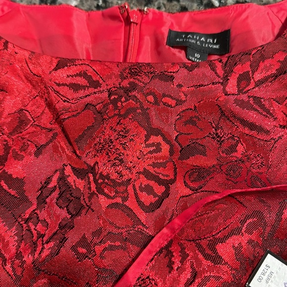 Tahari red and black dress NWT 10 - Picture 10 of 11
